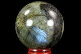 Bargain, Flashy Labradorite Sphere - Great Color Play #71813-1